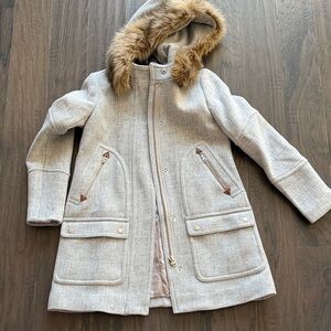 J. Crew Light Grey Chateau Parka size 0